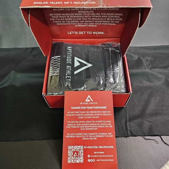 APTITUDE ATHLETIC Cross fit weight bag - black 60LB sandbags for fitness,.. NIB - Picture 2 of 6